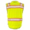 Dome75 Safety Vest, Polyester, Reinforced Front Zipper Closure Closure, HiVis Yellow/HiVis Orange Contrast OV6123 - alternate 3