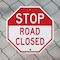 Signmission Stop Road Closed, 6 inch X 6 inch, Plastic Sign, 2PK OC-P-2PACK-6-310 - alternate 3