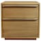 Homeroots 24" Natural Solid and Manufactured Wood Two Drawer Nightstand 555396 - alternate 3