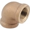 Anderson Metals Pipe Elbow, 1/4 in, FIP, 90 deg Angle, Brass, Rough, 200 psi Pressure 738100-04 - alternate 2