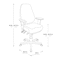 Office Star Desk Chair Desk Chair, Adjustable Arms, 19" to 22-1/2" Height, Fabric, Black 2907-231 - alternate 2