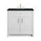 James Martin Vanities Bellshire 36" Single Vanity, Bright White w/ 3 CM Charcoal Soapstone Silestone Top 660-V36-BW-3CSP - alternate 1