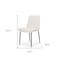 Homeroots Cream and Black Upholstered Boucle And Metal Dining Side Chair 605885 - alternate 3