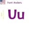 Aacc Self-Adhesive Vinyl Letter: U, Scale: 3 cm. Color: Purple Font: Anders by, 24PK AACC-Anders-UU-Purple-M3x24 - alternate 1