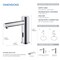 Kibi Circular Touchless Bathroom Faucet with Pop-Up Drain, Plug-In or Battery Powered C-KBF1029CH - alternate 4
