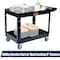 Powertec Utility Service Cart, 2 Shelf 550 lb Heavy Duty Rolling Cart with Dual Locking 5" Casters 72414 - alternate 1