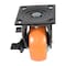 Vestil Polyurethane Swivel With Brake Caster 5 In. Diameter x 2 In. Width 639 lb Orange/Silver CST-E6-5X2PUP-SWB - alternate 3