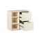Homeroots 30" Antiqued White Distressed Wood Two Drawers Filing Cabinet 568316 - alternate 3