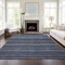 Homeroots 3' X 5' Denim Blue And Gray Striped Washable Indoor Outdoor Area Rug 577763 - alternate 2