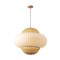 Vidalite Hikari 4-Light Pendant with Woven Bamboo & White Fabric Shade, Adjustable Hanging Height CE1009196 - alternate 1