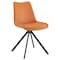 Homeroots Orange And Black Faux Leather Dining Side Chair 556570 - alternate 3