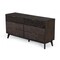 Homeroots 65" Dark Brown Solid Wood Six Drawer Double Dresser 473108 - alternate 2