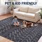 Jonathan Y Leila Moroccan Diamond Trellis Non-Slip Machine-Washable Dark Gray/Ivory 3 ft. x 5 ft. Area Rug CMR101K-3 - alternate 3