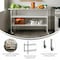 Flash Furniture Reese SS Work Table 24in. x 60in. w/2 Undershelves and 4 Casters, Heavy Duty Food Prep Worktable NH-WT-GU-2460-CAS-GG - alternate 2