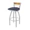 Holland Bar Stool Co Revelle 30in Swivel Bar Stool with Anodized Nickel Finish, Medium Back and Graph Anchor Seat 881 - alternate 1