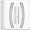 Vdomdoors Metal Double Doors Deux 6500 White Enamel Frosted Glass 1 Sidelight Entry Modern Painted 86x96 (W72 DEUX6500DEXD-BEM-W72+14xH96-RH-I - alternate 2