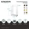 Kingston Brass 33-5/8" Freestanding Pedestal 2-Tier Towel Rack with Wooden Shelf, Polished Brass SCC8262 - alternate 2
