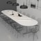 Skutchi Designs 14 Person Conference Table With Power Unit | 14' Racetrack Table | Harmony Series HAR-RAC-48X168-T-K458-ESIL - alternate 2