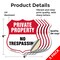Signmission Private Property Shield Sign No Trespass, 6 inch X 6 inch, Vinyl Decal, 5PK SHI-D-5PACK-6-454 - alternate 2