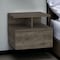 Homeroots 12" Brown Wood One Drawer Floating Nightstand 543695 - alternate 3