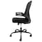 Elama Mid Back Adjustable Mesh and Fabric Rolling Office Chair in Black ELM-F-023 - alternate 3