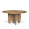 Homeroots 59" Brown Solid Wood Pedestal Base Round Top Dining Table 604027 - alternate 1