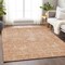 Homeroots 3' X 5' Salmon And Terra Cotta Damask Washable Indoor Outdoor Area Rug 603365 - alternate 2
