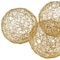 Homeroots Set of Three Gold Wire Five Inch Decorative Orbs, 3PK 373742 - alternate 3