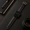 Elegani Alligator-Embossed Leather Band Compatible with Apple Watch 44mm, Blue/White, Silver Buckle LATPAM-BLUWHT-SLV-44 - alternate 3