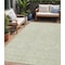Homeroots 5' X 8' Artichoke Green And Ivory Floral Washable Indoor Outdoor Area Rug 594600 - alternate 1