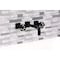 Kingston Brass Double-Handle Wall Mount Bathroom Faucet, Matte Black KS6120RX - alternate 2
