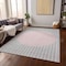 Homeroots 8' X 10' Silver And Pink Striped Washable Indoor Outdoor Area Rug 597196 - alternate 2