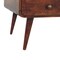Homeroots 20" Brown Solid Wood Round Two Drawer Nightstand 651890 - alternate 2