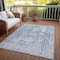 Homeroots 3' X 5' Navy Blue Oriental Washable Indoor Outdoor Area Rug 607608 - alternate 2