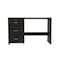 Homeroots 48" Black Computer Desk With Three Drawers 403782 - alternate 1