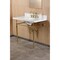 Kingston Brass 36" Carrara Marble Console Sink Set w/ Faucet in Carrara Marble White/Brushed Brass CKVPB3622M87 - alternate 2
