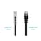 Monoprice Slim Cat6 Utp Cable, 14 ft.Black 13547 - alternate 2