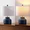 Jonathan Y Malone 20" Modern Transitional Ribbed Tapered Ginger Jar Resin/Metal LED Table Lamp, Navy JYL5517B - alternate 2