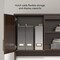 Bestar U Shaped Desk U-Shaped Desk, Lat.File/Bkcs, Drk/Wht Choc, 93.6" D X 65.9" H, 65" W X Melamine 52850-31 - alternate 2