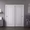 Sartodoors Sliding Closet Bypass Doors 48x84 inches White Solid Core Modern Interior ROYAL9811DBD-EMAL-4884 - alternate 1