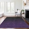 Homeroots 8' X 10' Eggplant Purple And Charcoal Abstract Washable Indoor Outdoor Area Rug 588939 - alternate 2