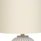 Homeroots 24" Cream Geometric Table Lamp With Cream Drum Shade 545858 - alternate 2