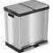 Hls Commercial 16 Gal Combo Recycle Bin and Trash Can, Stainless Steel HLSS16R - alternate 1