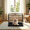 Simple Deluxe 24-Inch Single Door Dog Crate, Durable and Foldable Metal Wire Cage with Leak-Proof Plastic Tray, P 3A88PTCRATSINGLEDOOR24 - alternate 2