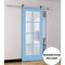 Sartodoors Sturdy Barn Door Solid Core Modern Interior VEREGIO7412BD-S-AQU-18 x 80-Silver Rail - alternate 3