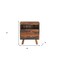 Homeroots 30" Dark Brown Solid Wood Two Drawer Nightstand 551635 - alternate 2