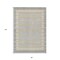 Homeroots 8' X 10' Gray And Silver Striped Washable Indoor Outdoor Area Rug 610471 - alternate 3
