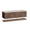 James Martin Vanities Marcello 72" Double Vanity, Chestnut, w/ 3 CM Siberian Silestone Top D200-V72-CSN-3SFR - alternate 2