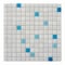 Apollo Tile Mingles 12 in. x 12 in. Glossy White and Blue Glass Mosaic Wall and Floor Tile 20 sqft/case, 20PK DE88109MIX1A - alternate 1