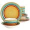 Gibson Home Rainbow 12 Piece Stoneware Dinnerware Set in Yellow Multi 136940.12R - alternate 1